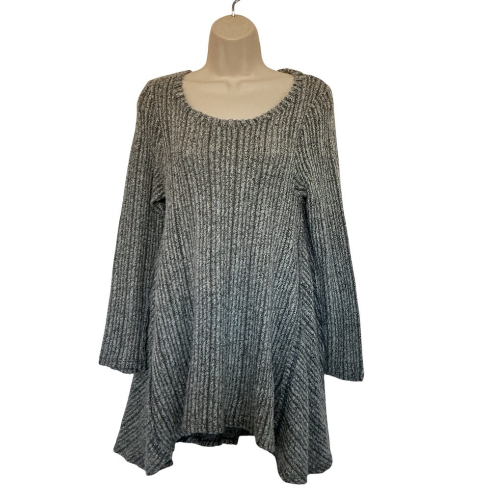 NWT Hanger 221 Grey Knit Asymmetrical Tunic Top Size Small